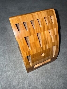 Calphalon Bamboo Curved Brown Knife Block